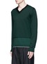 Front View - Click To Enlarge - LANVIN - Stripe Merino wool sweater