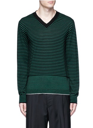 Main View - Click To Enlarge - LANVIN - Stripe Merino wool sweater