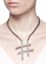 Figure View - Click To Enlarge - LANVIN - 'Hashtag' glass crystal pendant necklace