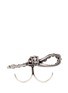 Figure View - Click To Enlarge - LANVIN - Glass crystal bow two finger ring