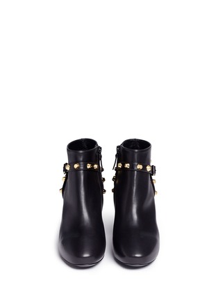 Front View - Click To Enlarge - BALENCIAGA - 'Classic' stud harness leather ankle boots