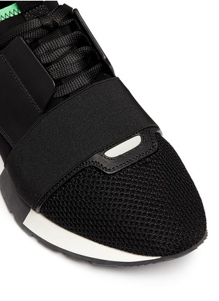 Detail View - Click To Enlarge - BALENCIAGA - 'Race Runners' leather combo neoprene sneakers