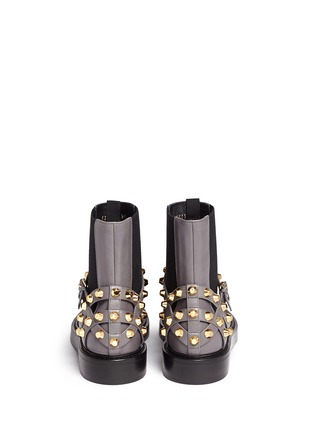 Back View - Click To Enlarge - BALENCIAGA - 'Classic' stud harness leather Chelsea boots