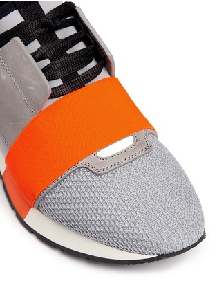 Detail View - Click To Enlarge - BALENCIAGA - 'Race Runners' leather combo neoprene sneakers