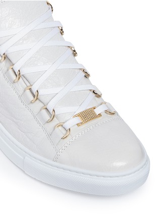 Detail View - Click To Enlarge - BALENCIAGA - 'Arena' creased lambskin leather sneakers