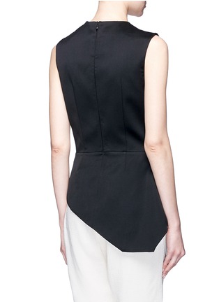 Back View - Click To Enlarge - ESTEBAN CORTAZAR - Metal neckpiece asymmetric peplum sleeveless top