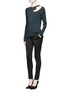 Figure View - Click To Enlarge - ESTEBAN CORTAZAR - Metal trim cutout virgin wool-silk sweater