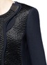 Detail View - Click To Enlarge - ROKSANDA - 'Evanton' curly fur panel wool blend frock coat