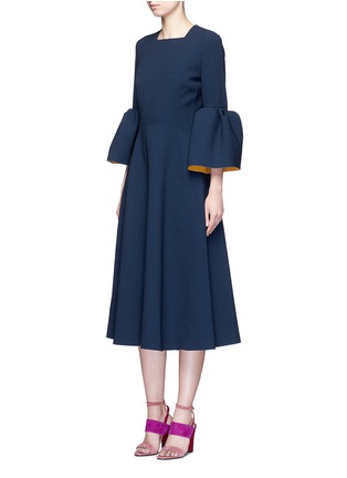 Figure View - Click To Enlarge - ROKSANDA - 'Yasmin' lantern sleeve textured dress