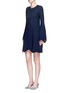 Figure View - Click To Enlarge - ROKSANDA - 'Gail' wavy piped knit dress