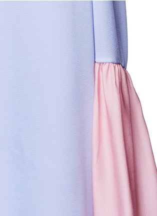 Detail View - Click To Enlarge - ROKSANDA - 'Fuji' back ruffle hem colourblock dress