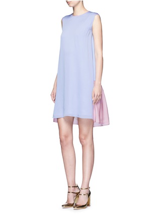 Figure View - Click To Enlarge - ROKSANDA - 'Fuji' back ruffle hem colourblock dress
