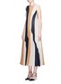Front View - Click To Enlarge - ROKSANDA - 'Rebecca' colourblock silk seersucker midi dress