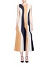 Main View - Click To Enlarge - ROKSANDA - 'Rebecca' colourblock silk seersucker midi dress