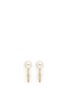Main View - Click To Enlarge - PHYNE BY PAIGE NOVICK - 'TPLT' diamond pavé hook pearl 18k gold earrings