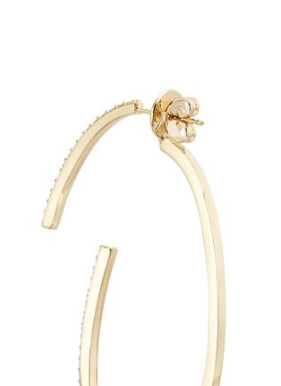 Detail View - Click To Enlarge - PHYNE BY PAIGE NOVICK - 'Converge' diamond pavé 18k gold hoop earrings