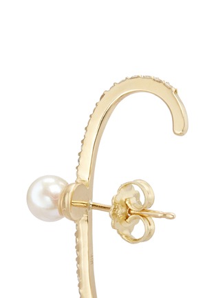 Detail View - Click To Enlarge - PHYNE BY PAIGE NOVICK - 'Infinity' diamond pavé pearl 18k gold single earring