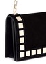 Detail View - Click To Enlarge - TOMASINI - '40 Squares' mini mirror plate suede shoulder bag