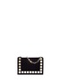 Main View - Click To Enlarge - TOMASINI - '40 Squares' mini mirror plate suede shoulder bag