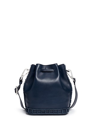 Back View - Click To Enlarge - TOMASINI - '52 Squares' medium leather bucket bag