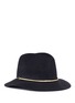 Main View - Click To Enlarge - JANESSA LEONÉ - 'Stephen' metal bar wool felt fedora hat