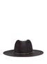 Main View - Click To Enlarge - JANESSA LEONÉ - 'Begonia' metal ring straw Panama hat