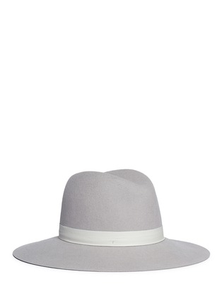 Main View - Click To Enlarge - JANESSA LEONÉ - 'Henningsen' leather band wool felt fedora hat
