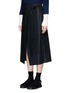 Front View - Click To Enlarge - CÉDRIC CHARLIER - Asymmetric pinstripe tie waist wool wrap skirt