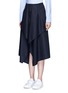 Front View - Click To Enlarge - CÉDRIC CHARLIER - Drape front wool midi skirt