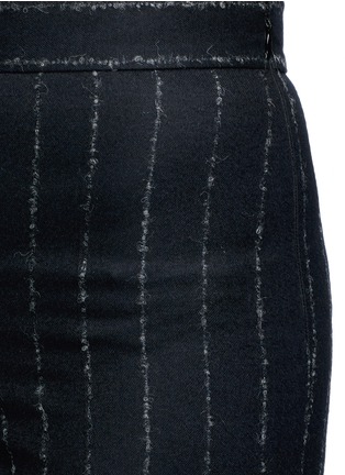 Detail View - Click To Enlarge - CÉDRIC CHARLIER - Pinstripe split cuff skinny fit pants