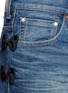 Detail View - Click To Enlarge - 73115 - Petersham ribbon bow appliqué selvedge jeans