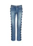 Main View - Click To Enlarge - 73115 - Petersham ribbon bow appliqué selvedge jeans