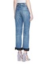 Back View - Click To Enlarge - 73115 - Petersham ribbon bow cuff selvedge jeans
