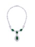 Main View - Click To Enlarge - LC COLLECTION JADE - Diamond jade 18k gold marquise pendant necklace