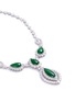 Figure View - Click To Enlarge - LC COLLECTION JADE - Diamond jade 18k gold marquise pendant necklace