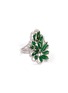 Main View - Click To Enlarge - LC COLLECTION JADE - Diamond jade 18k gold floral ring