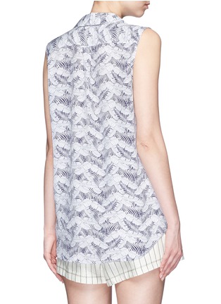 Back View - Click To Enlarge - EQUIPMENT - 'Sleeveless Keira' tropical print silk shirt