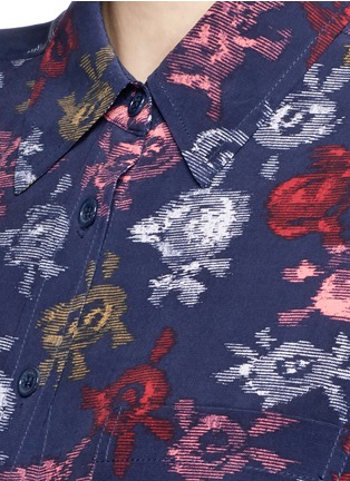 Detail View - Click To Enlarge - EQUIPMENT - 'Brett' static floral print silk shirt