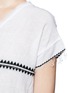 Detail View - Click To Enlarge - LEM LEM - 'Freya' tibeb embroidery V-neck T-shirt