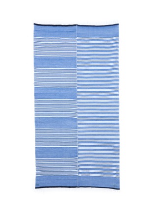 Main View - Click To Enlarge - LEM LEM - 'Selina' contrast stripe cotton-blend wrap