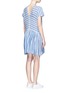 Back View - Click To Enlarge - LEM LEM - 'Selina' stripe V-neck cotton dress