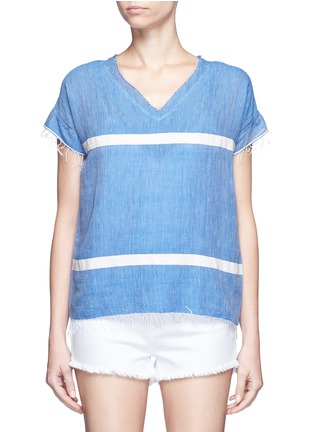 Main View - Click To Enlarge - LEM LEM - 'Nadia' stripe V-neck T-shirt