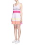Front View - Click To Enlarge - LEM LEM - 'Hali' stripe cotton beach dress