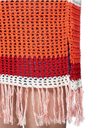 Detail View - Click To Enlarge - LEM LEM - 'Kidan' stripe waffle knit cover-up