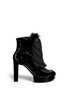 Main View - Click To Enlarge - CLERGERIE - 'Bessin' fur front patent leather ankle boots