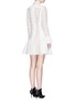 Back View - Click To Enlarge - ALEXANDER MCQUEEN - Broderie anglaise flare dress