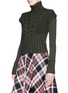 Front View - Click To Enlarge - ALEXANDER MCQUEEN - Detachable sleeve Merino wool sweater