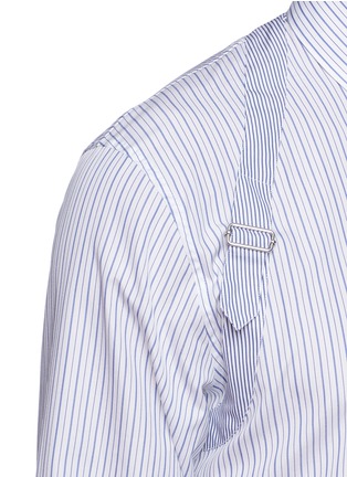 Detail View - Click To Enlarge - ALEXANDER MCQUEEN - Harness stripe cotton poplin shirt
