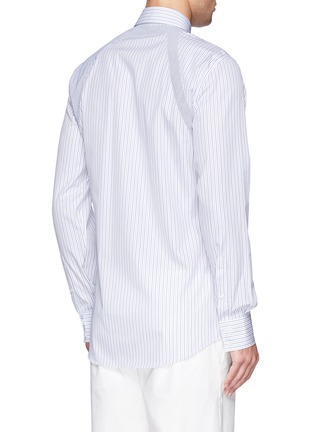 Back View - Click To Enlarge - ALEXANDER MCQUEEN - Harness stripe cotton poplin shirt