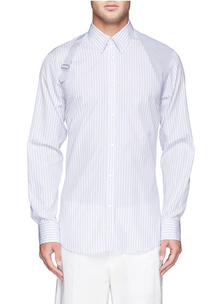 Main View - Click To Enlarge - ALEXANDER MCQUEEN - Harness stripe cotton poplin shirt